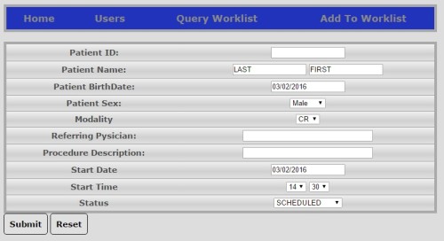 Worklist Server - CS032